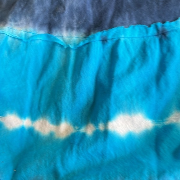 FABULOUS BLUE & WHITE TIE DYE OMBRÉ MAXI DRESS SIZE MEDIUM - Picture 14 of 15